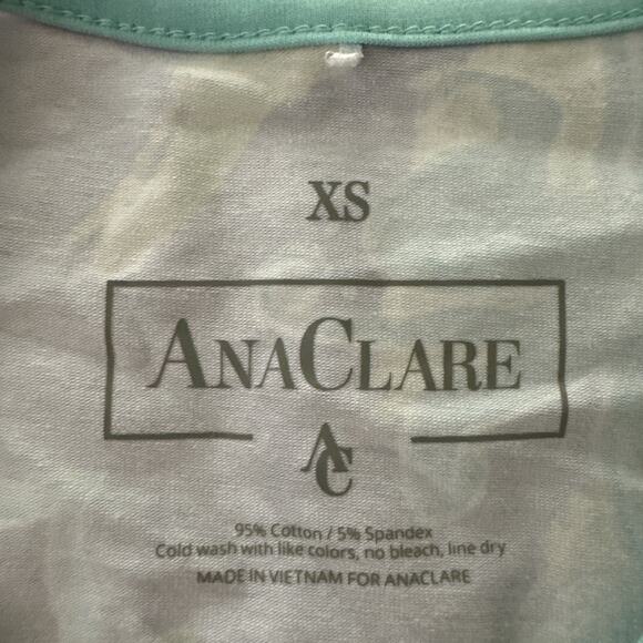 ANA CLARE Dress Womens XS Blue Green Mini Sheath Jersey Stretch Preppy Party - Picture 5 of 9